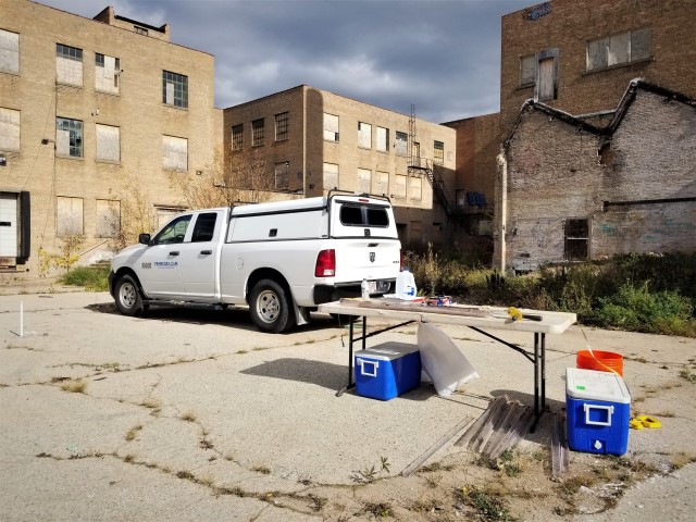 Contaminated land remediation in progress